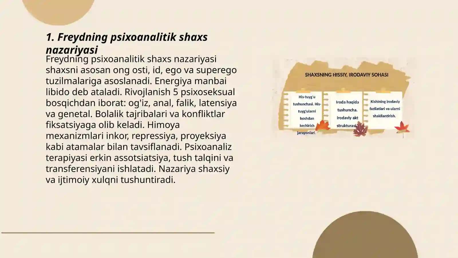 Chet el psixologiyasida shaxs nazariyalari 3