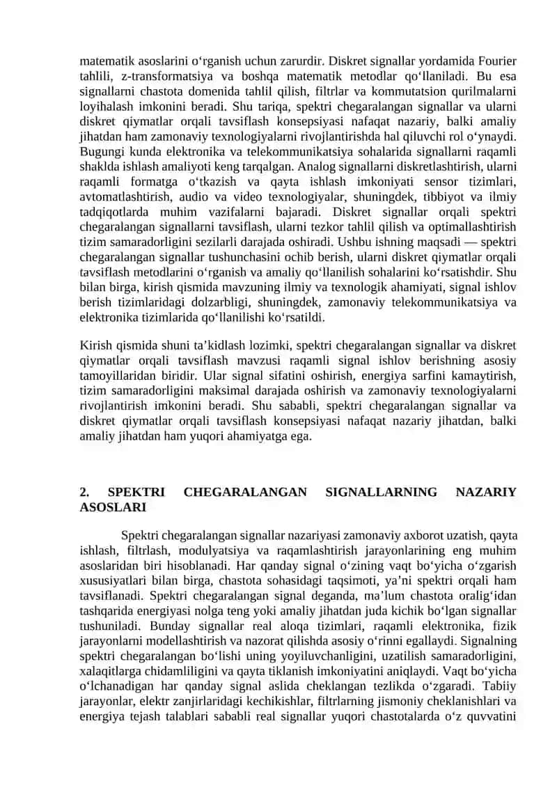 Spektri chegaralangan signallarning tavsifi 3