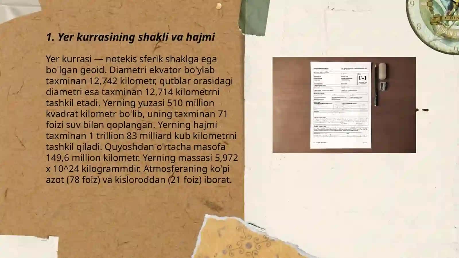 Yer kurrasining shakli va hajmi 3