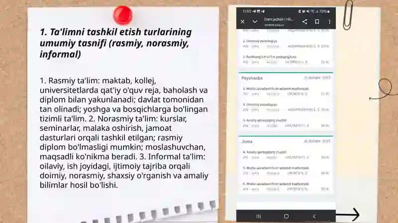 Ta'limni tashkil etish turlari va shakllari 3