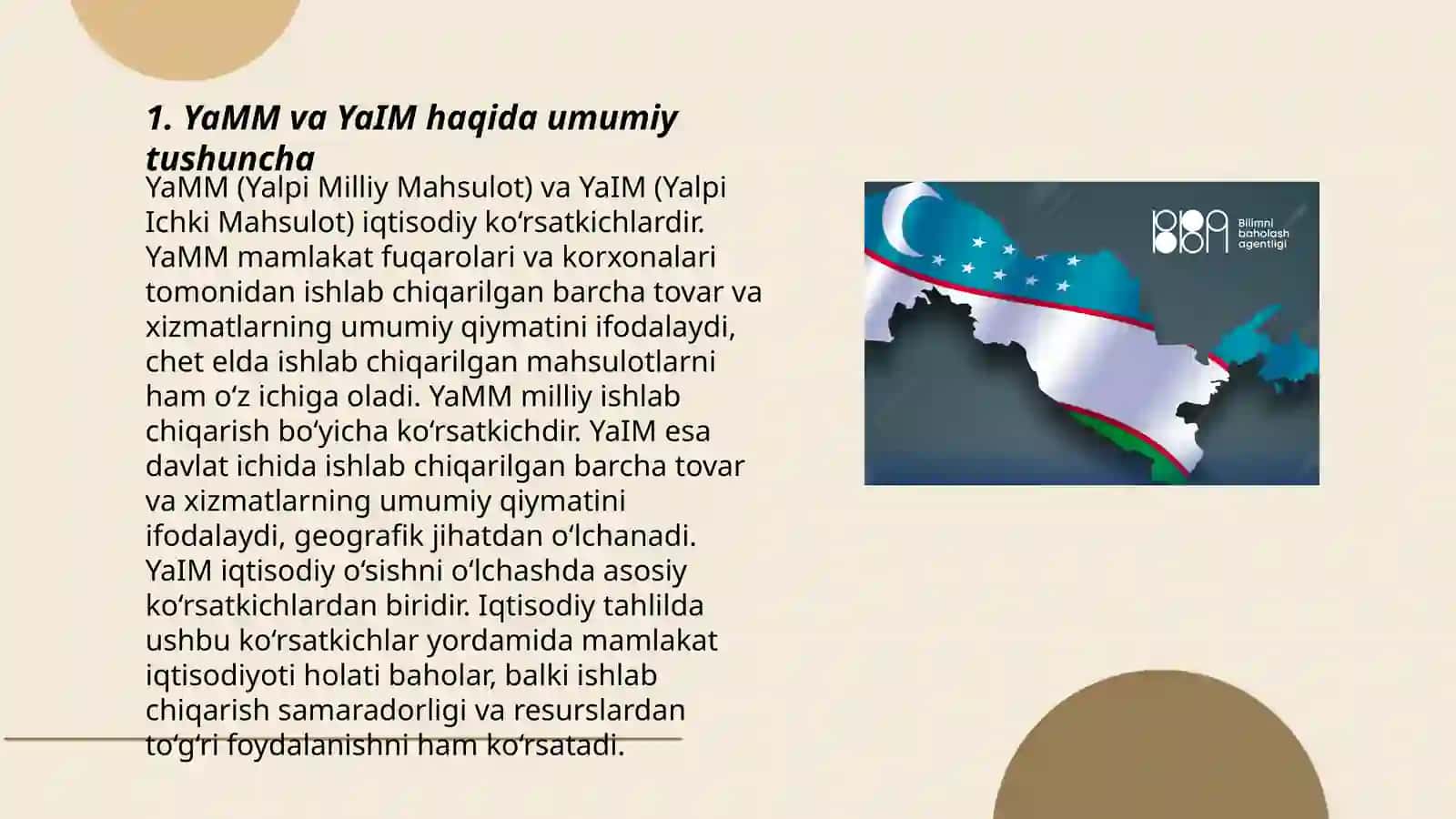 YaMM va YaIM ularni hisoblash usulari 3