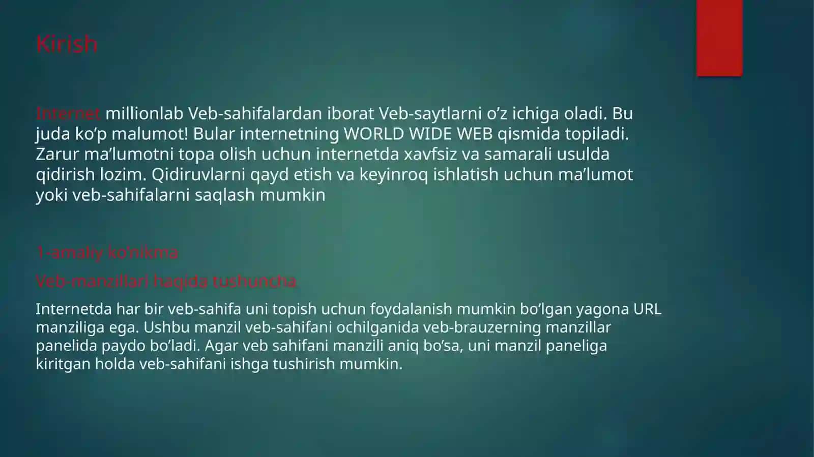 Internetda ishlashni oʻrganish 3