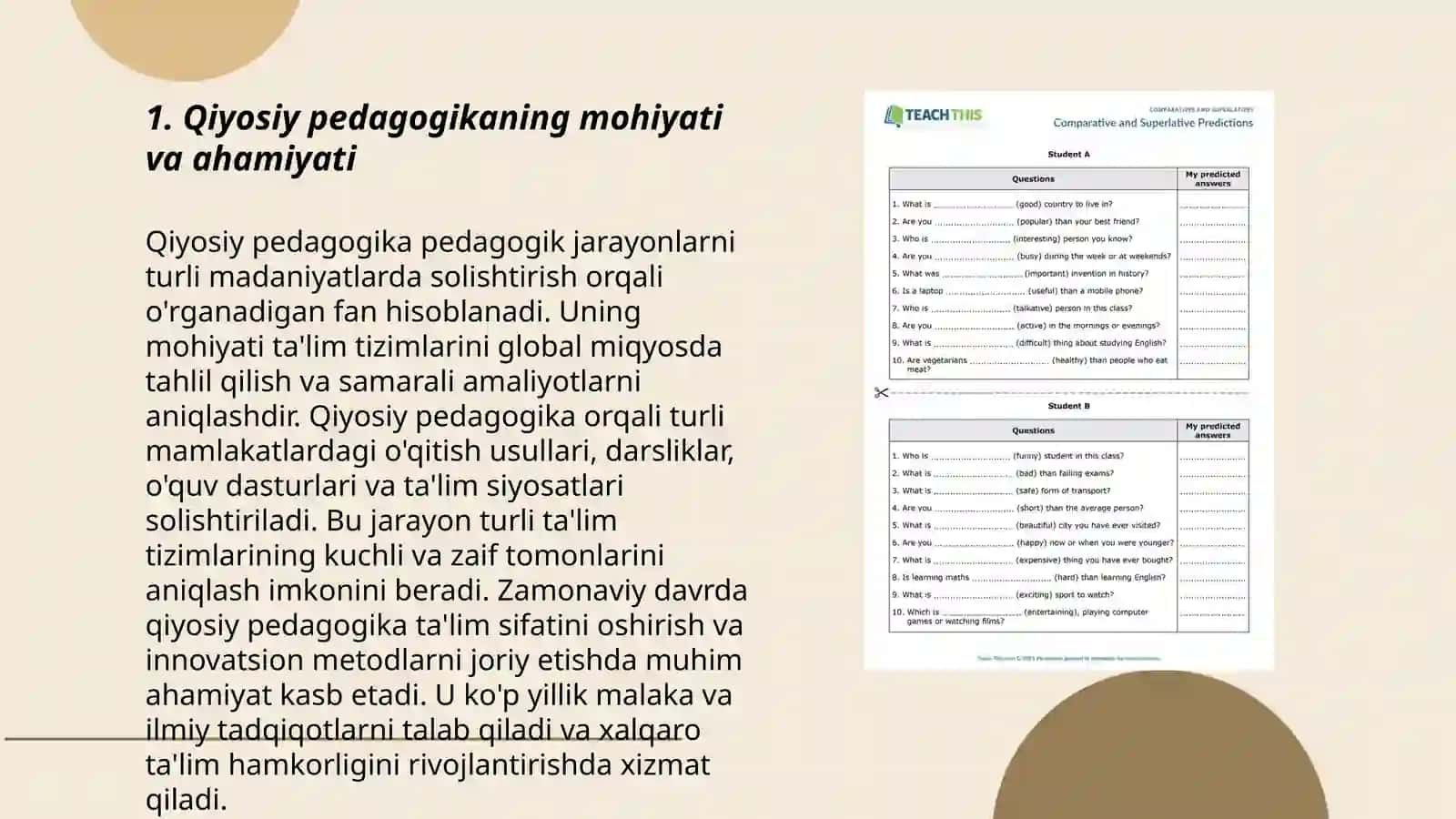 Qiyosiy pedagogikaning xalqaro vazifalari 3