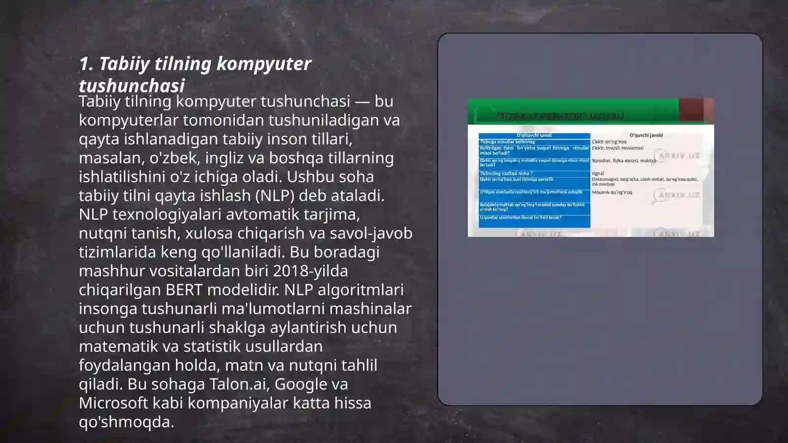 Tabiiy tilning kompyuter tushunchasi 3