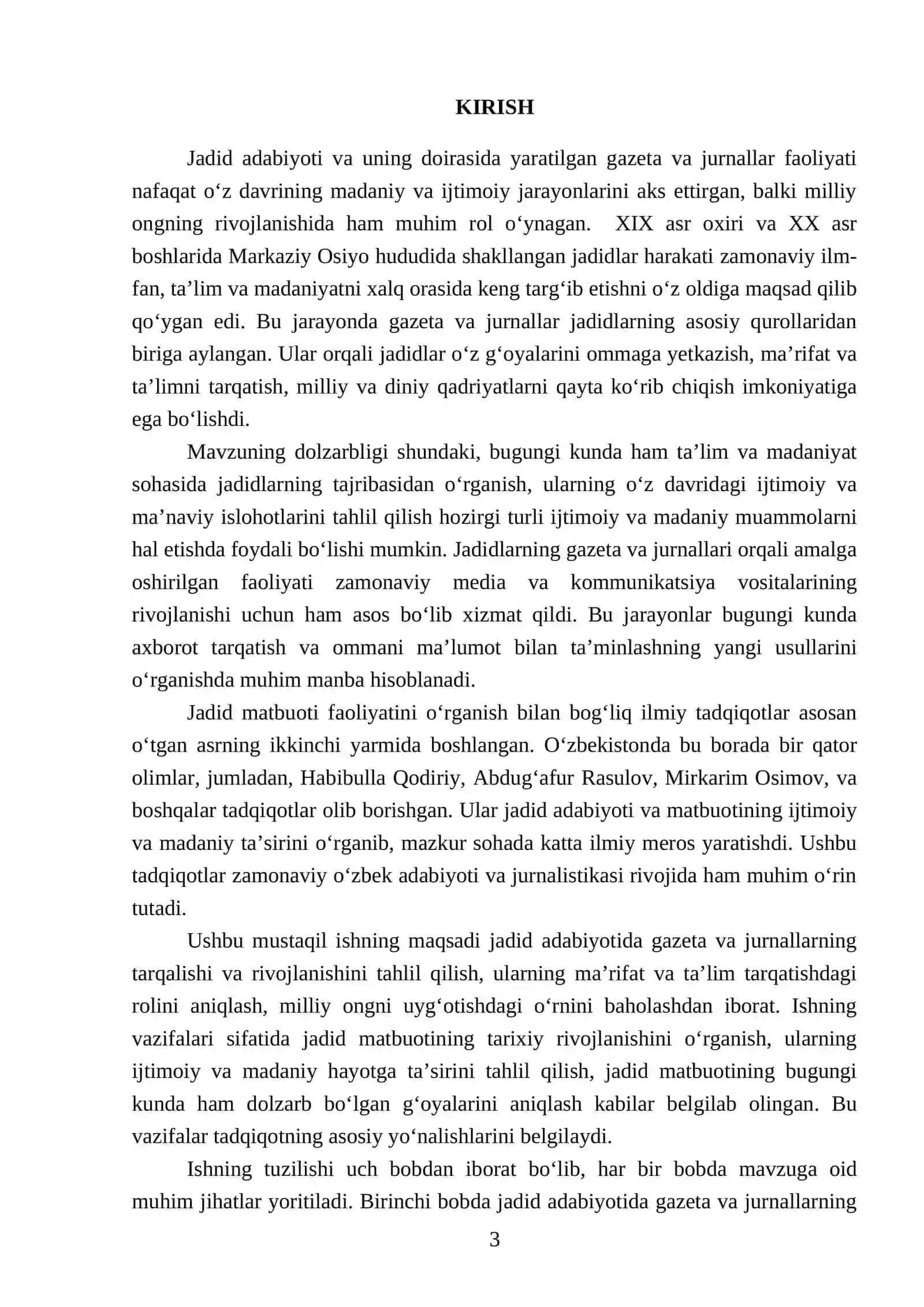 Jadid adabiyotida gazeta jurnallar faoliyati 3