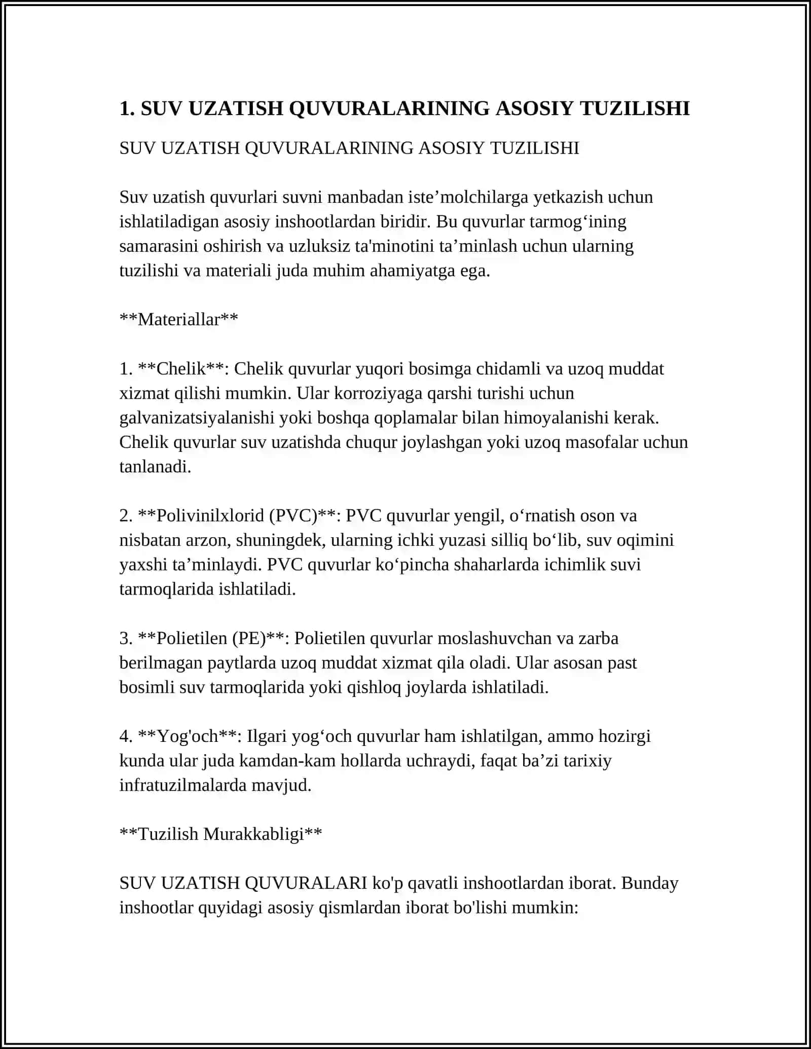 SUV UZATISH QUVURLARINING MAHALLIY TOZALASH USKUNALARI 3