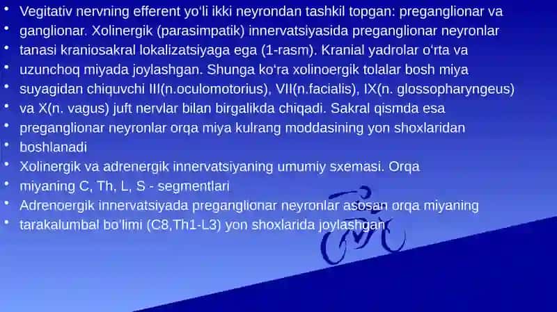 Xolinoretseptorlarga ta'sir etuvchi vositalar 3