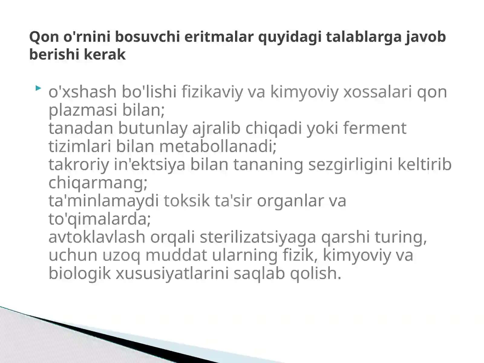 QON O’RNINI BOSUVCHI SUYUQLIKLAR VA ULARNING TASNIPI 3