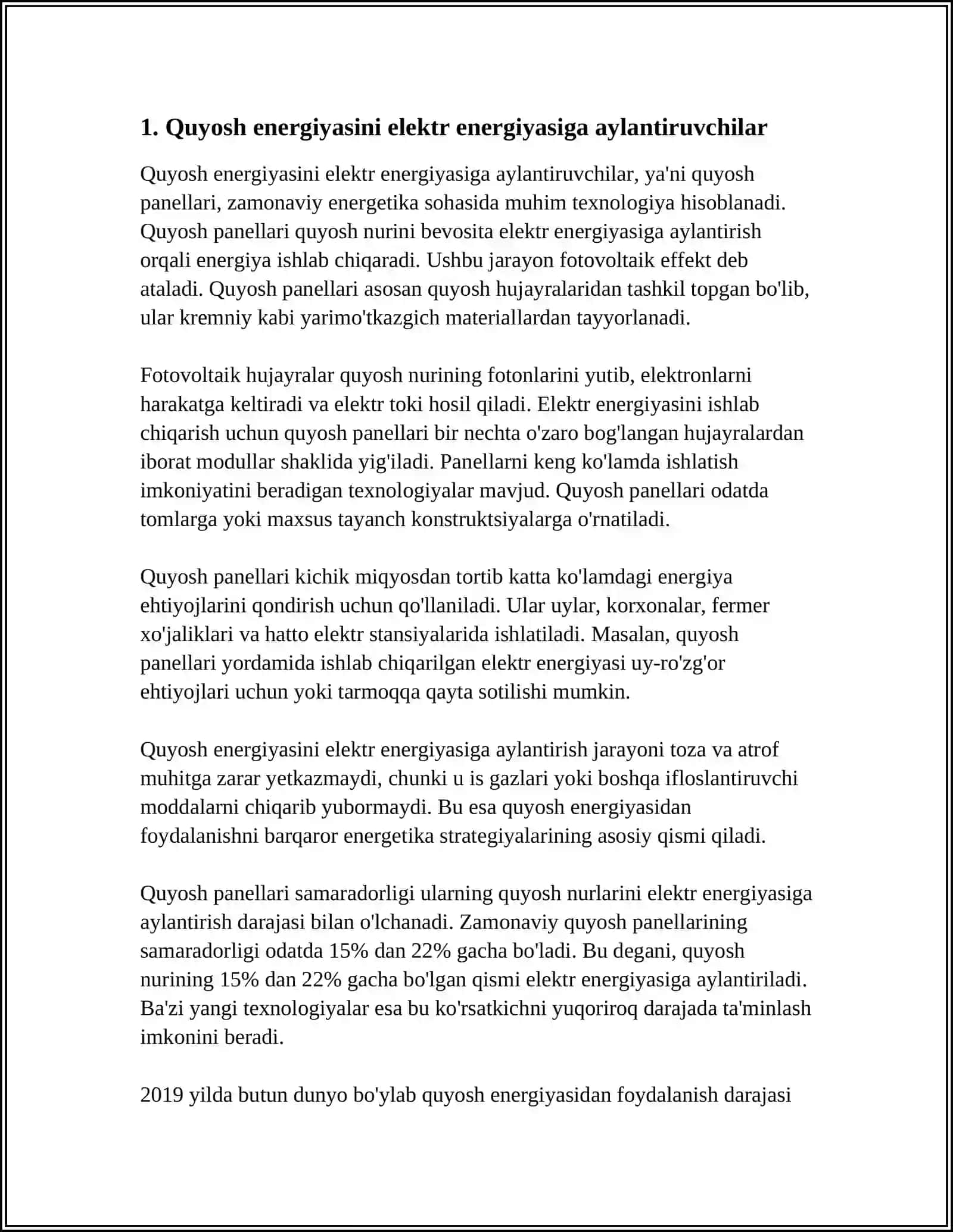ENERGIYA TURLARINI O'ZGARTIRGICHLAR 3