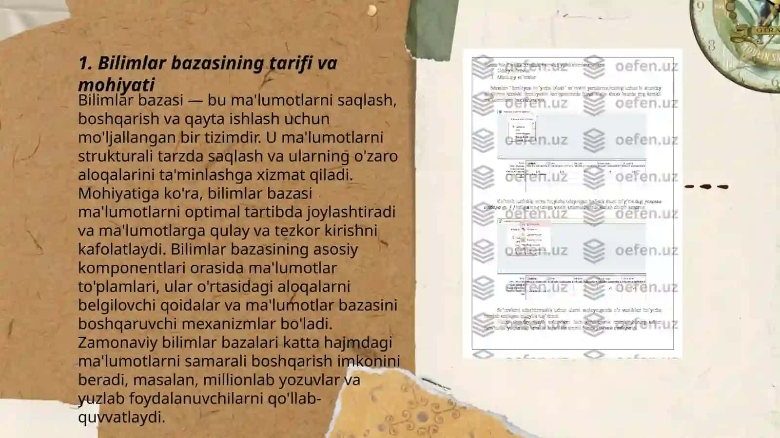 Bilimlar bazasi va yakunlovchi mehanizm 3