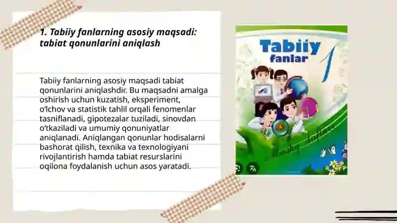 Tabiiy fanlarning maqsadi va vazifalari 3