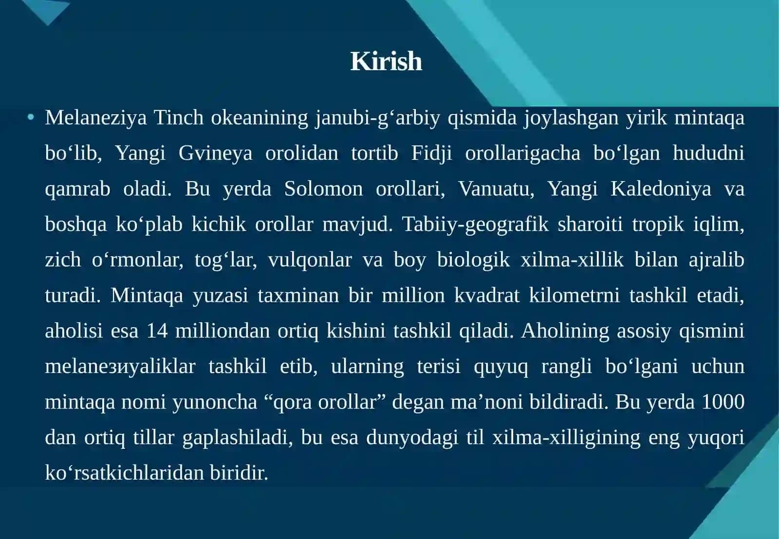 Melaneziyaxalqlar ixoʻjaligi va madaniyati 3