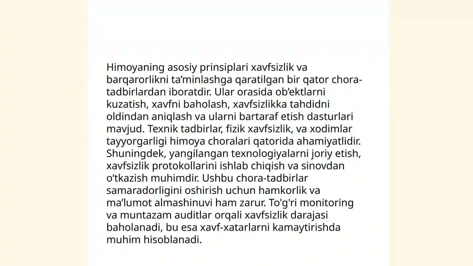 Himoyaning asosiy prinsiplari 3