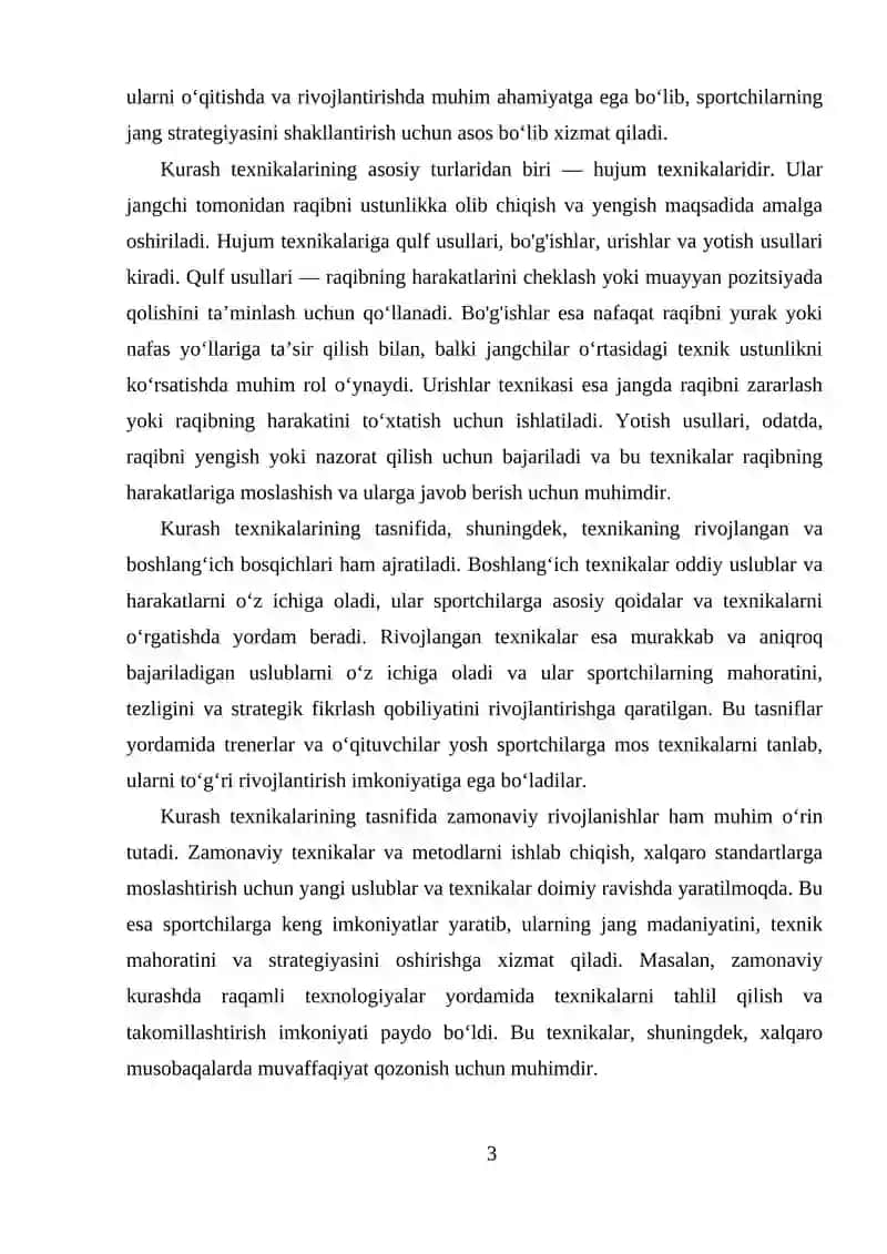 KURASH TEXNIKASI TASNIFI 3