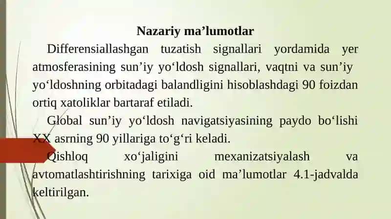 GLOBAL JOYLASHISH TIZIMLARI 3