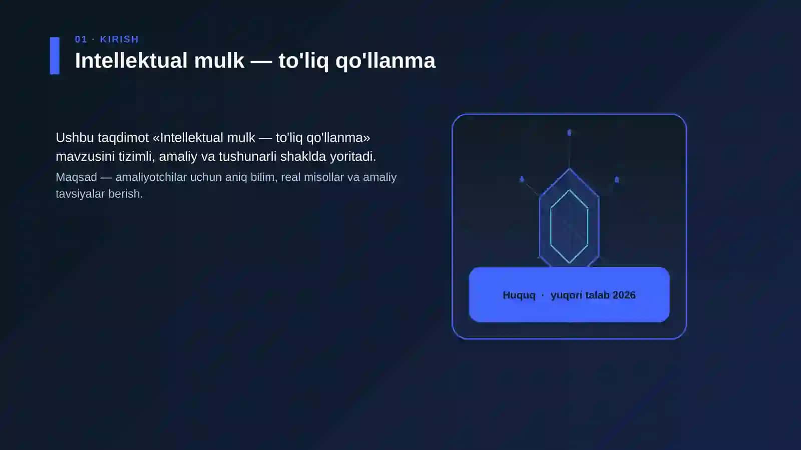 Intellektual mulk — to'liq qo'llanma 3