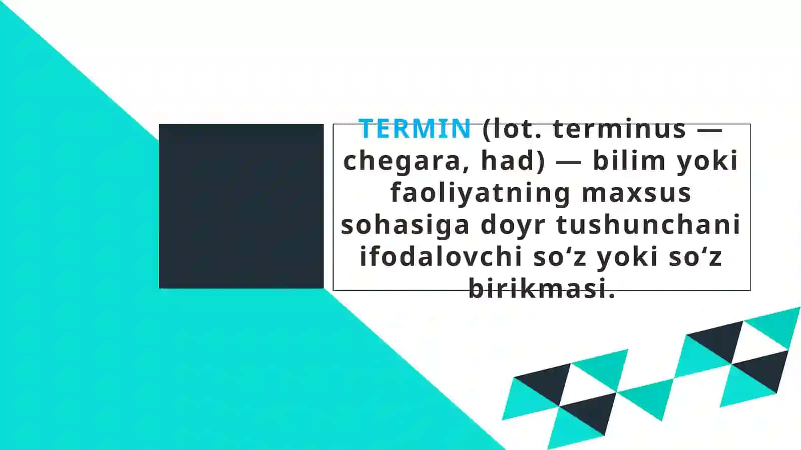 Òzbek tilining izohli luģatida soha terminlarining ishlatilishi 3