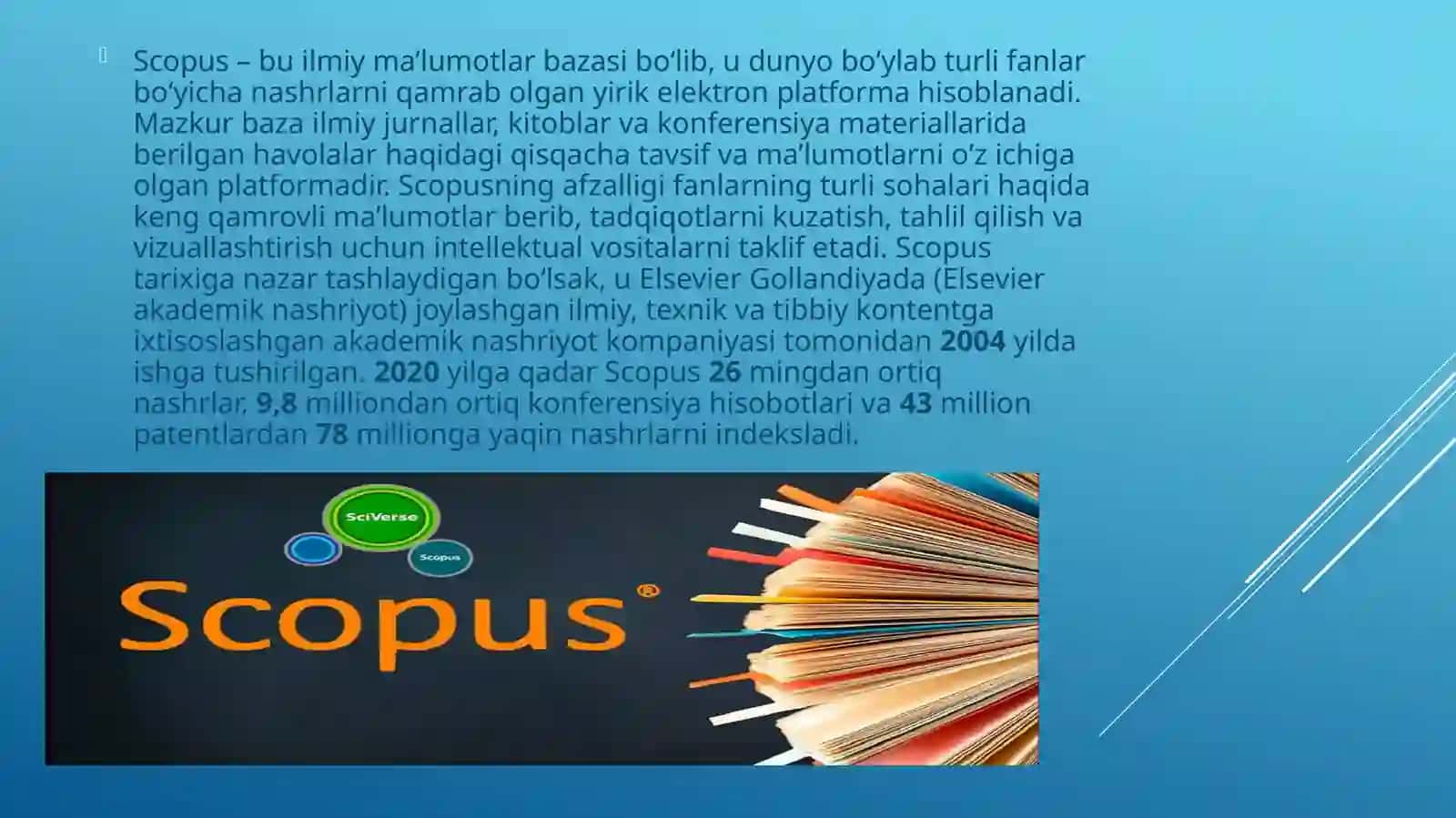 Scopus xalqaro ilmiy ma'lumotlar bazasi 3