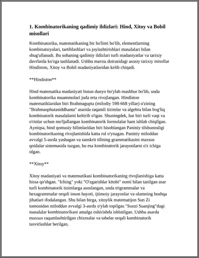 KOMBINATORIKA FANI RIVOJLANISH TARIXI 3