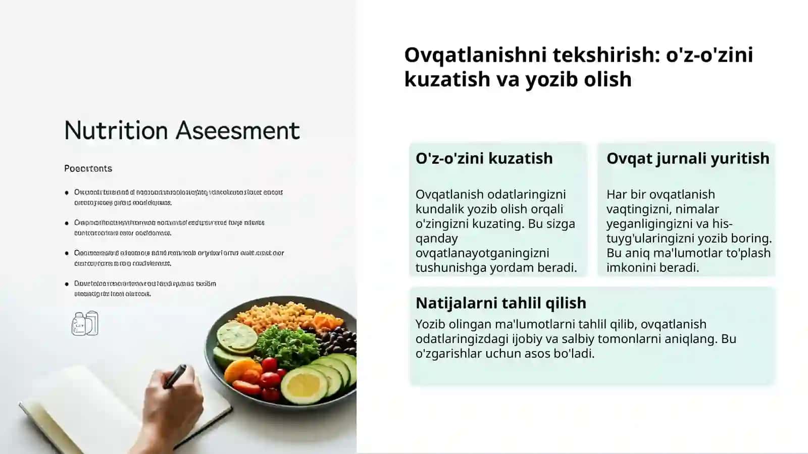 Oqilona Ovqatlanish: Tartib va Tekshirish 3