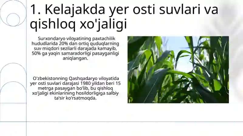 Yer osti suvlarining qishloq xoʻjaligida qoʻllanilishi 3
