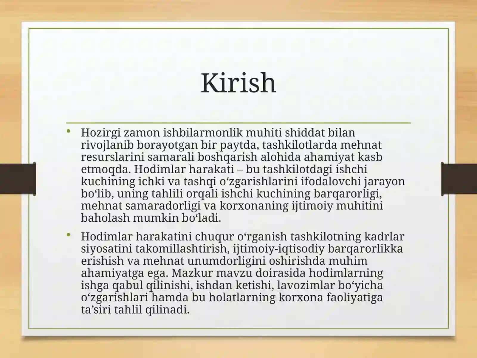 Hodimlar harakatining tahlili 3