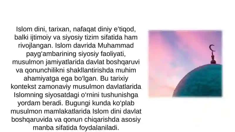 Islom omili zamonaviy siyosatda 3