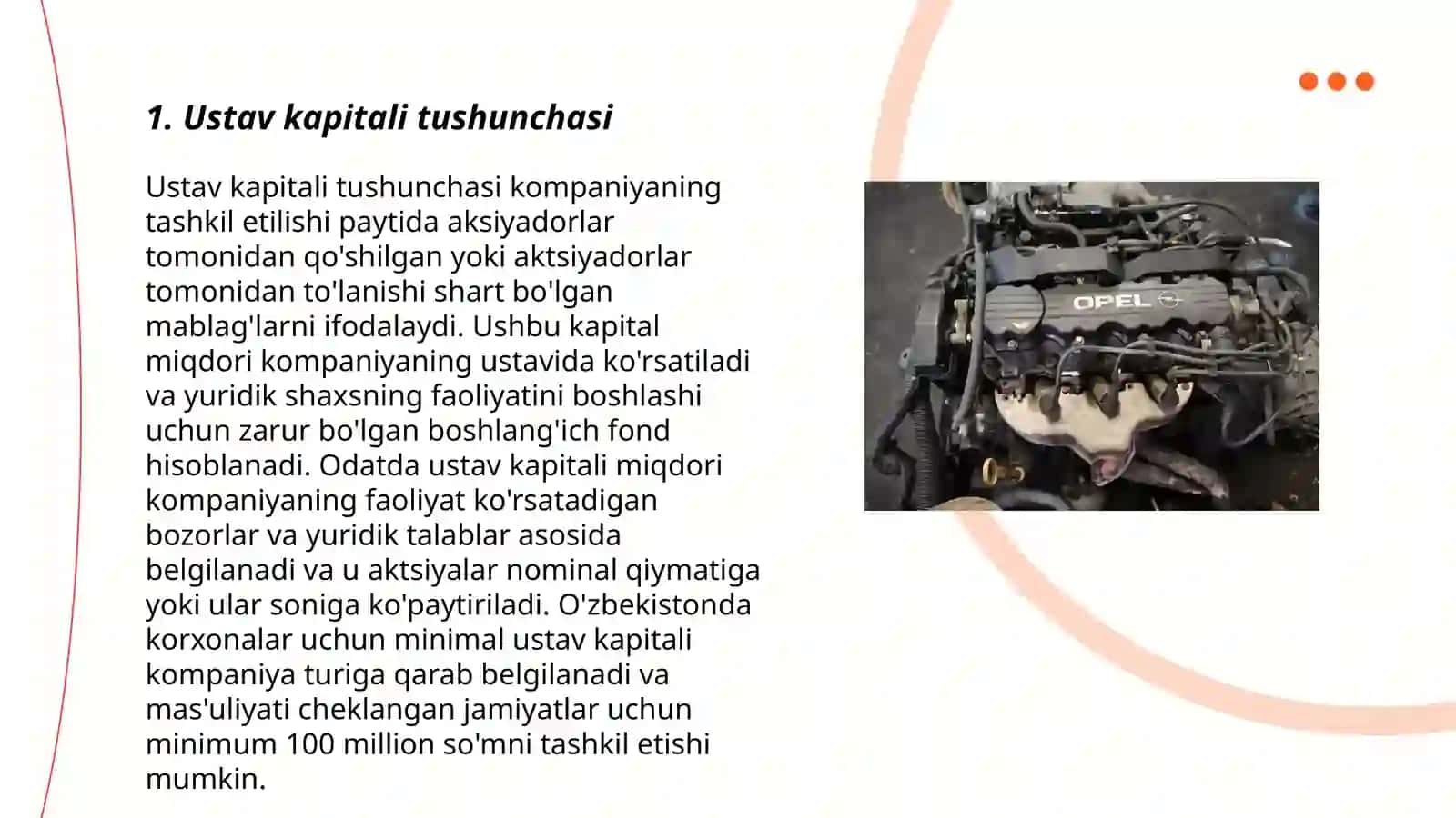 Ustav kapitali, rezerv kapitali, qo'shilgan qiymat 3