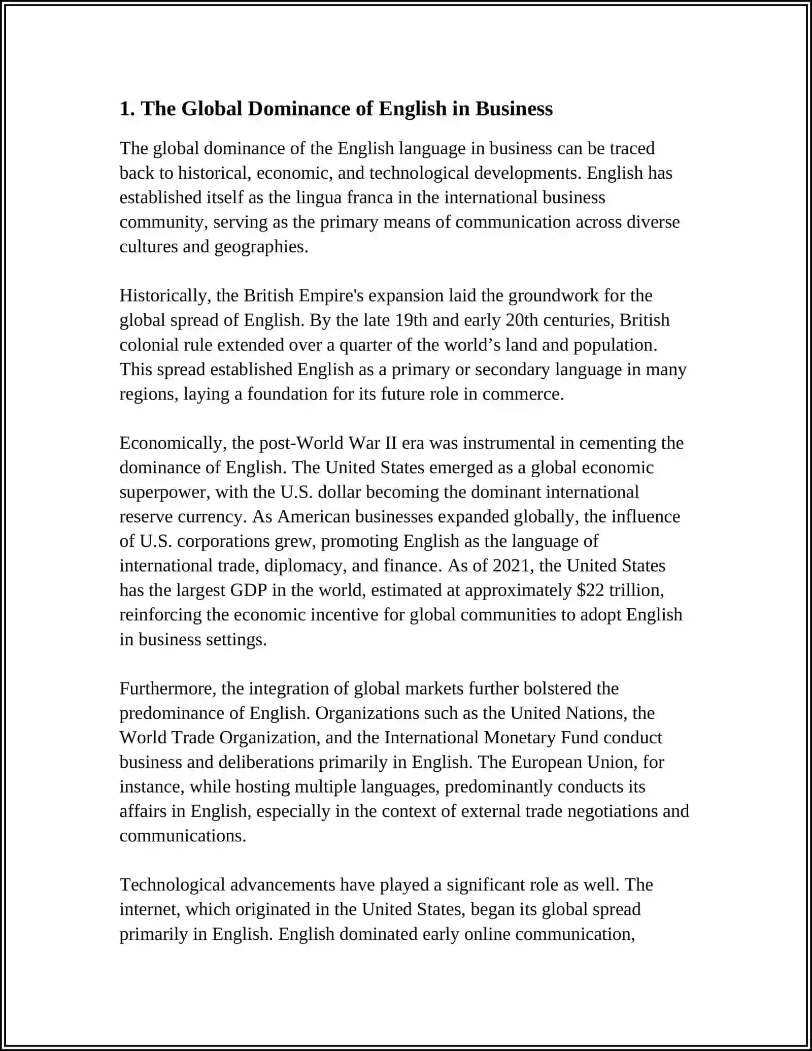 ENGLISH IS THE LANGUAGE OF COMMUNICATION 3