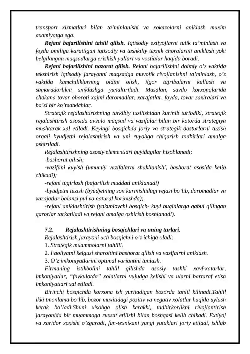 Tadbirkorlik faoliyatini rejalashtirish 3