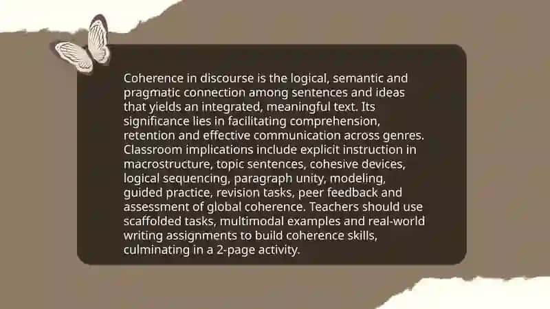 Coherence in Discourse 3