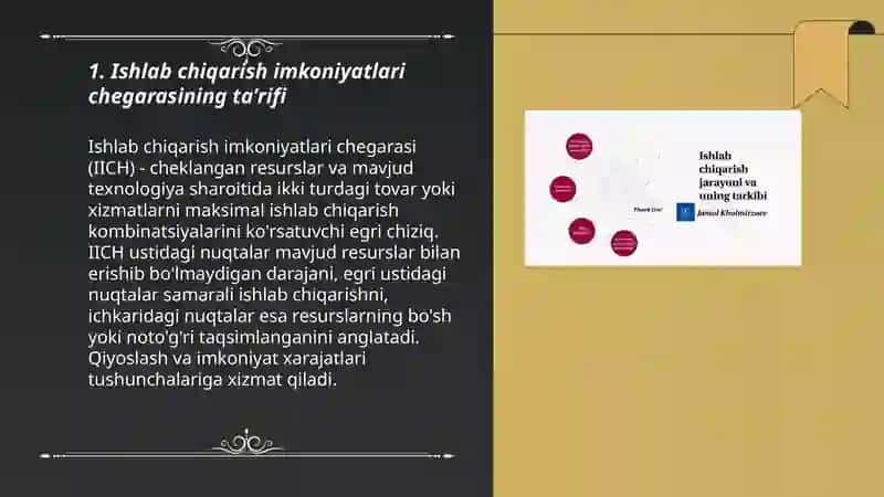 Ishlab chiqarish imkoniyatlari va uning chegarasi 3