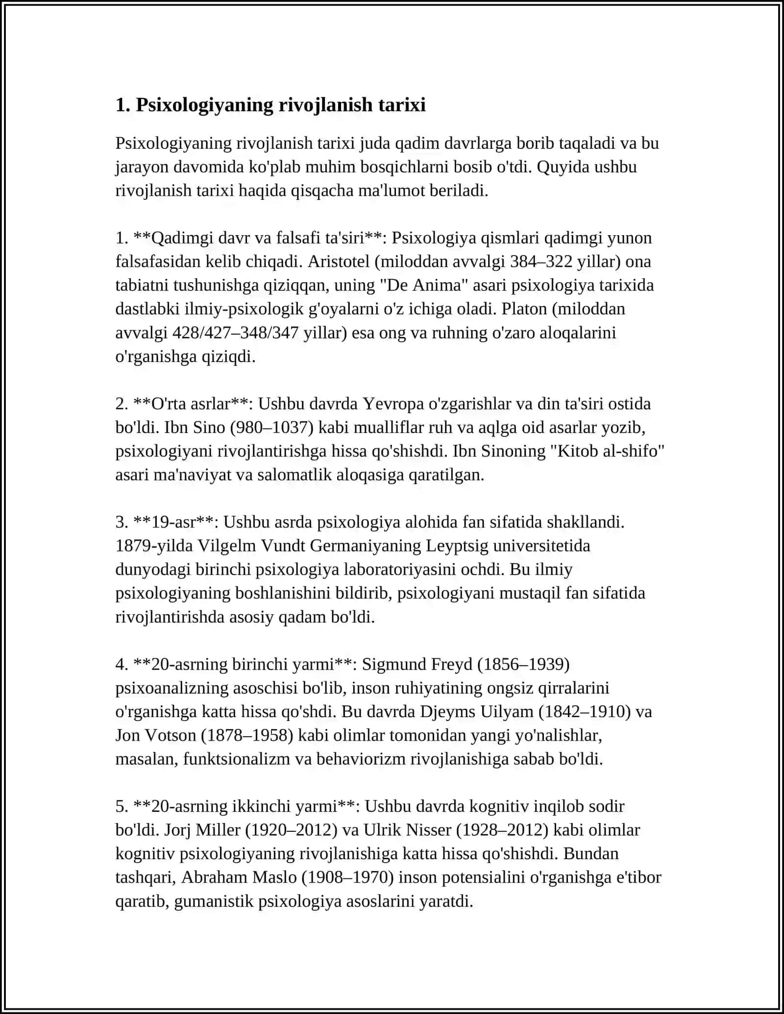 PSIXOLOGIYA FANIDAN 50TA TEST 3