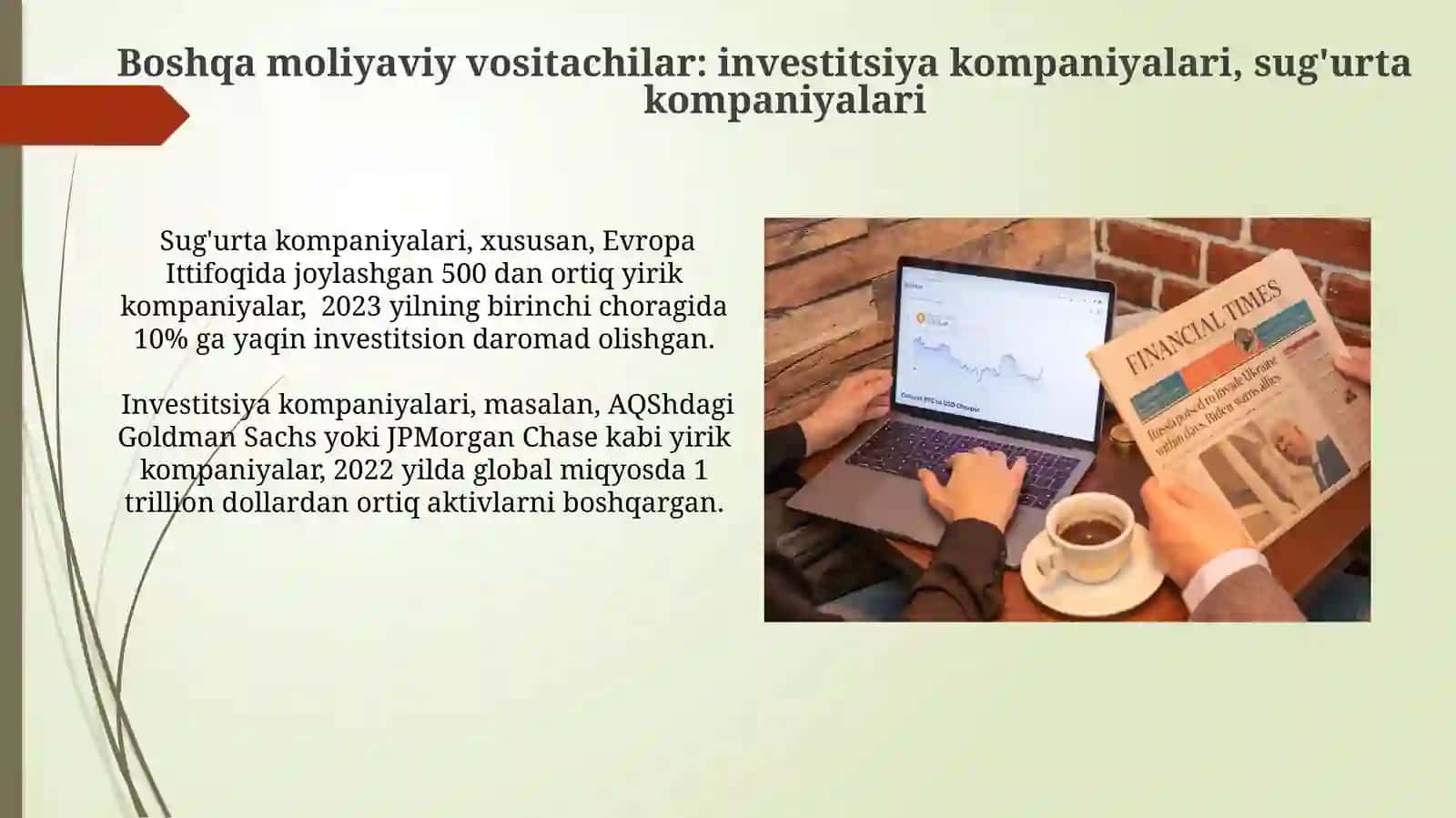 Zamonaviy moliyaviy vositachilar 3