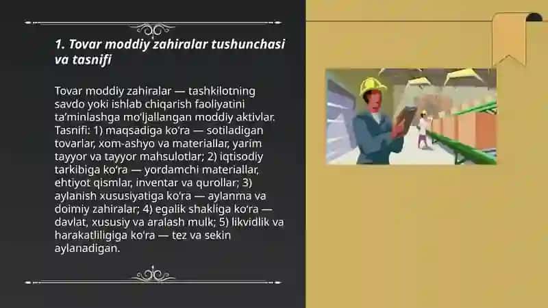 Tovar moddiy zahiralar hisobi 3