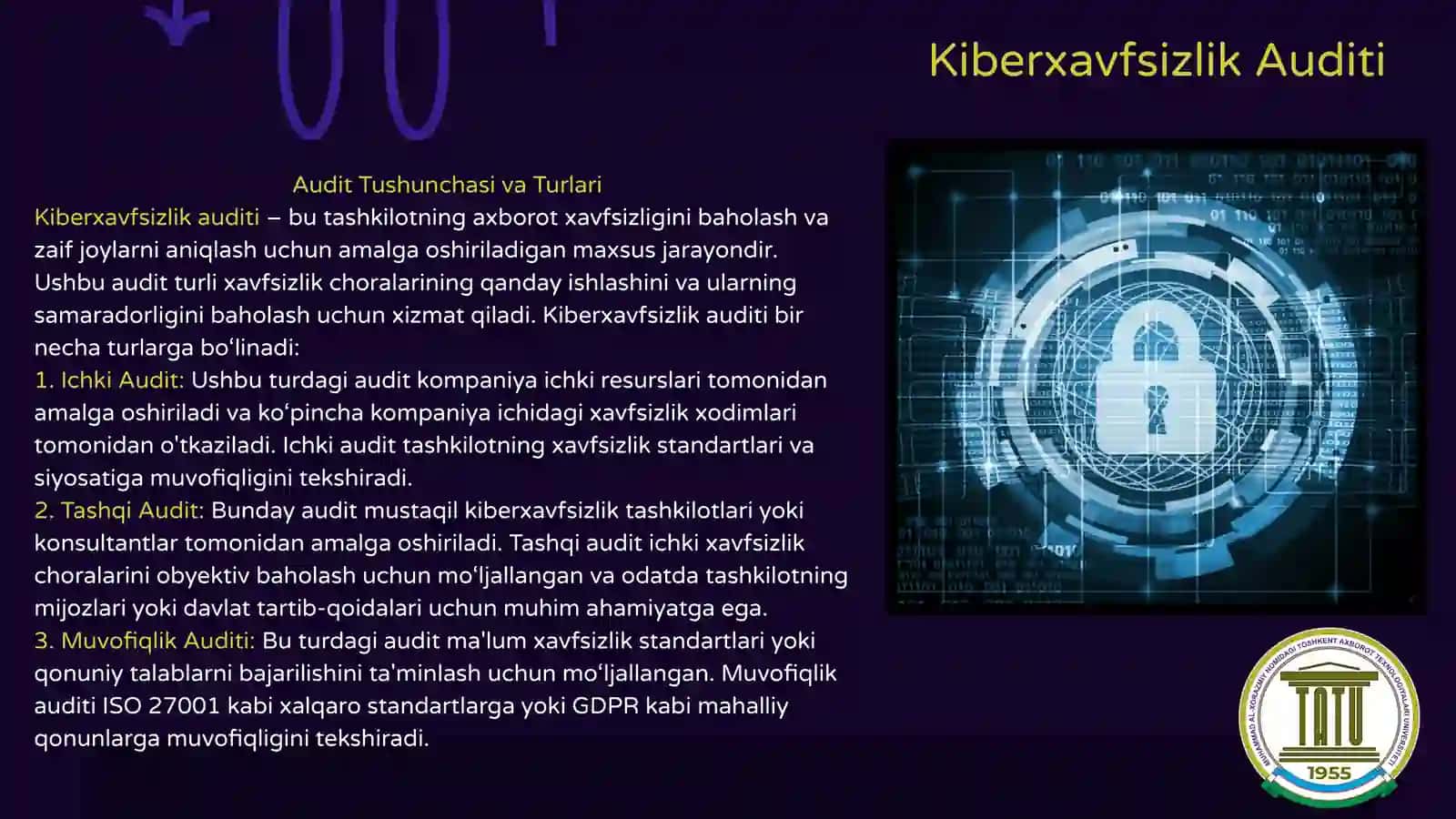 KIBERXAVFSIZLIK AUDITI VA XAVF TAHLILI METODLARI. 3