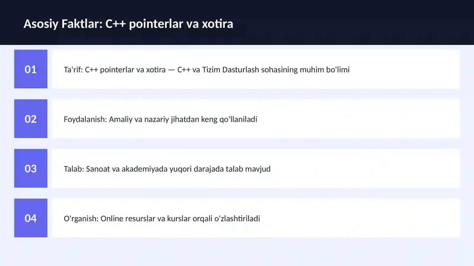 C++ pointerlar va xotira 3