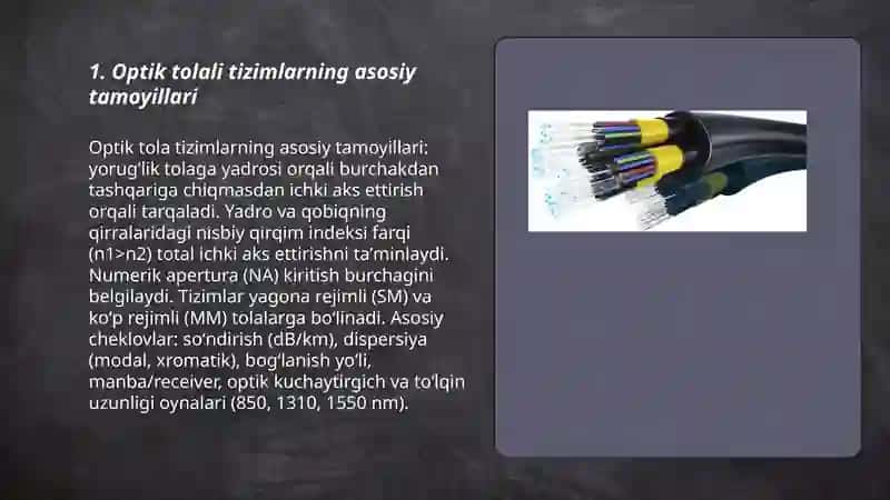 Optik tola tizimlar 3