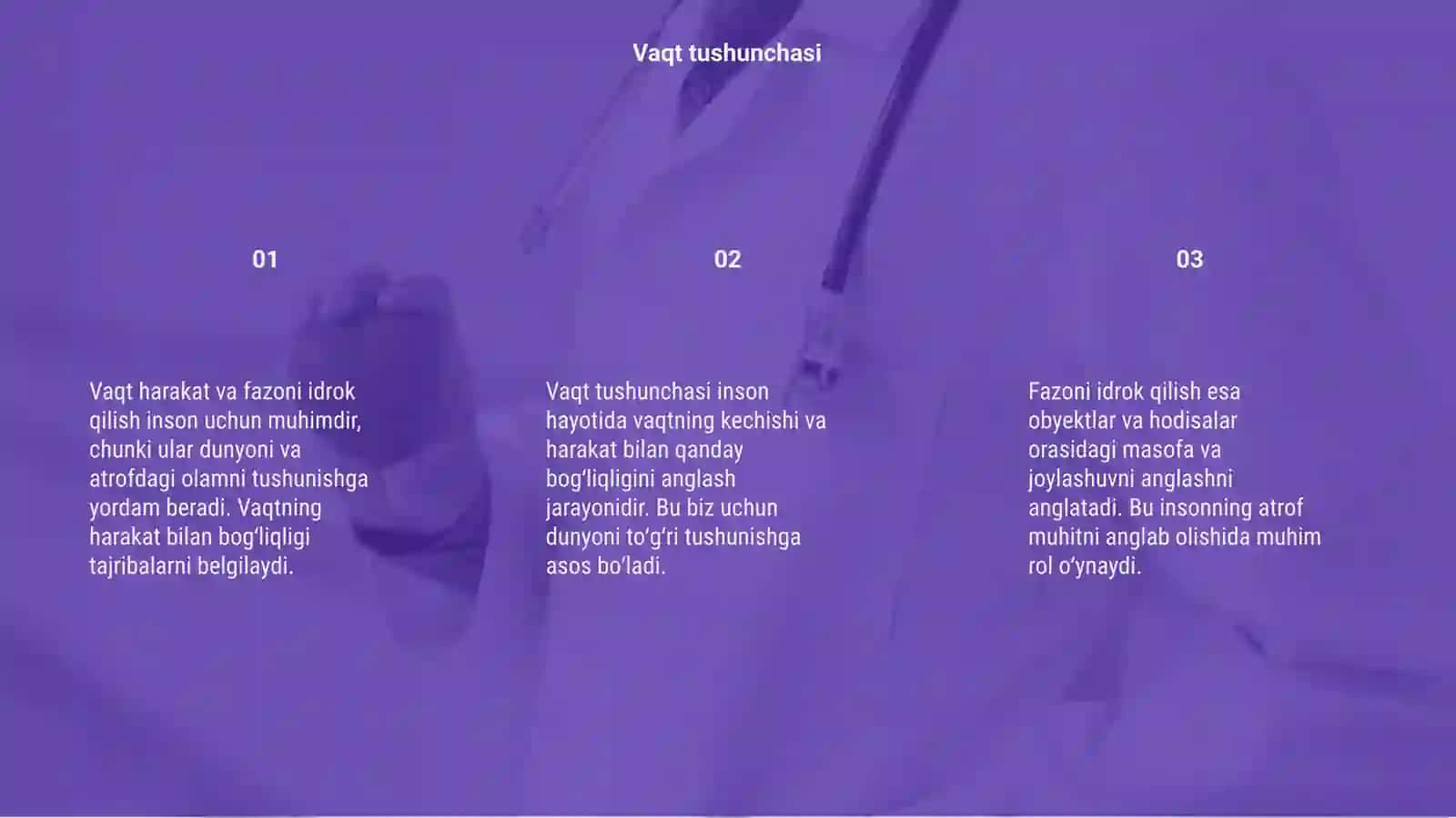 Vaqt harakat va fazoni idrok qilish 3