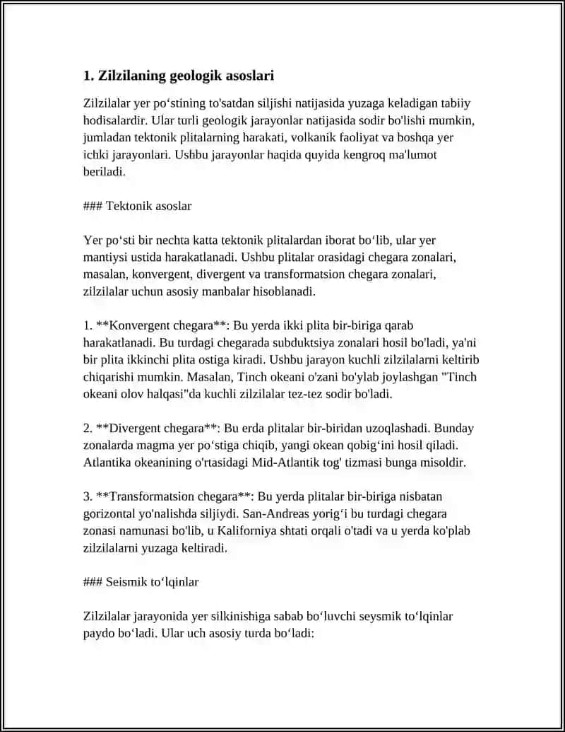 ZILZILA KUCHINI O'ZGARISHIGA TA'SIR ETUVCHI TABIIY VA TEXNOGEN OMILLAR 3