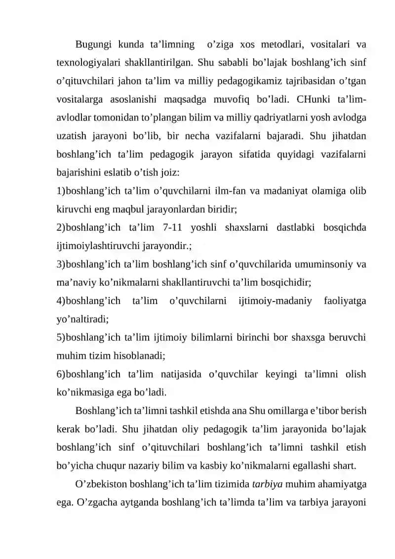 Boshlang’ich ta’limda pedagogik jarayon 3