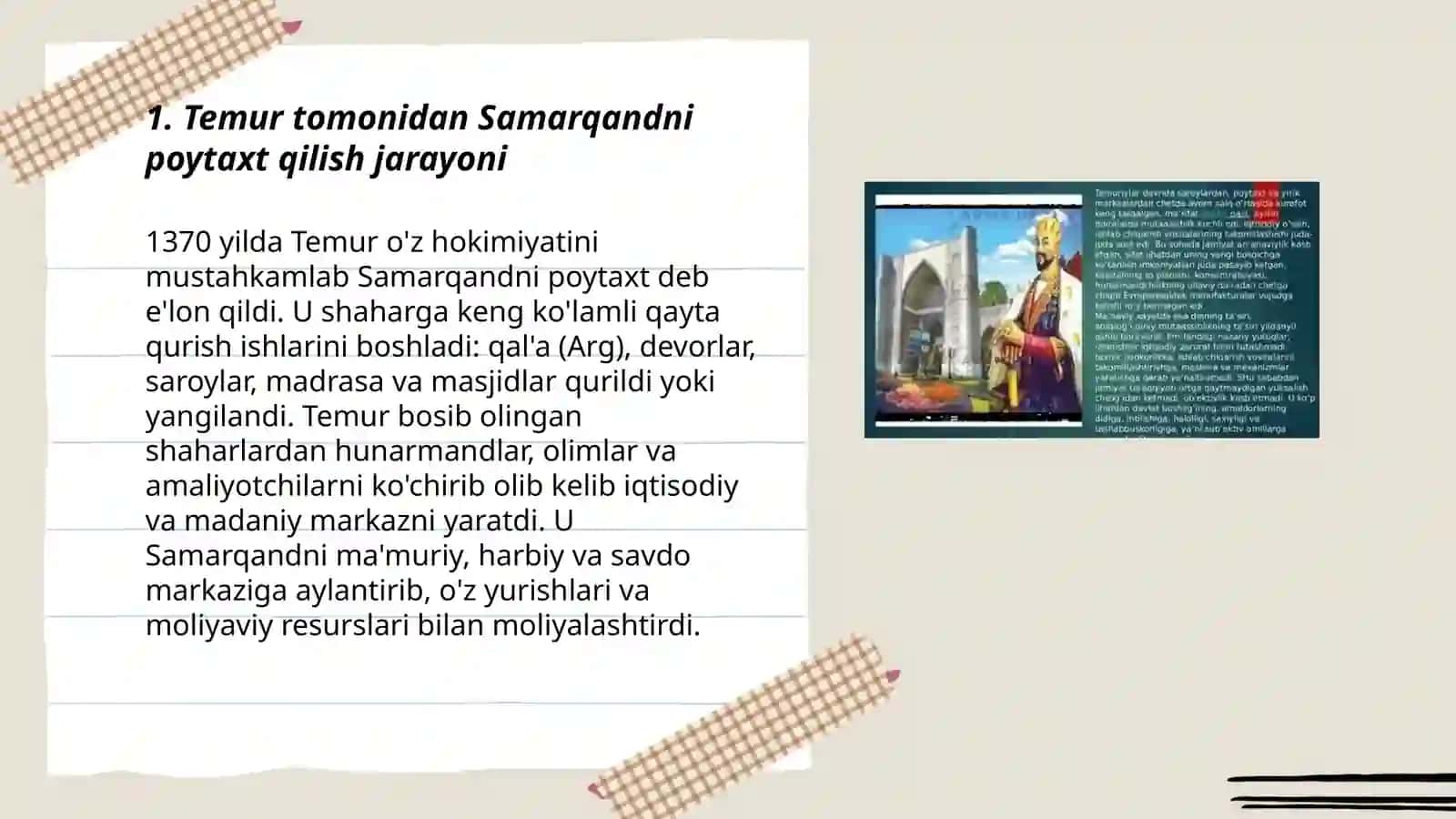 Samarqand -Temuriylar davrida poytaxt 3