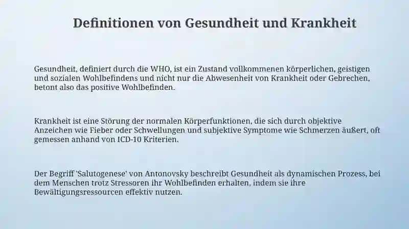 Krankheit und Gesundheit 3