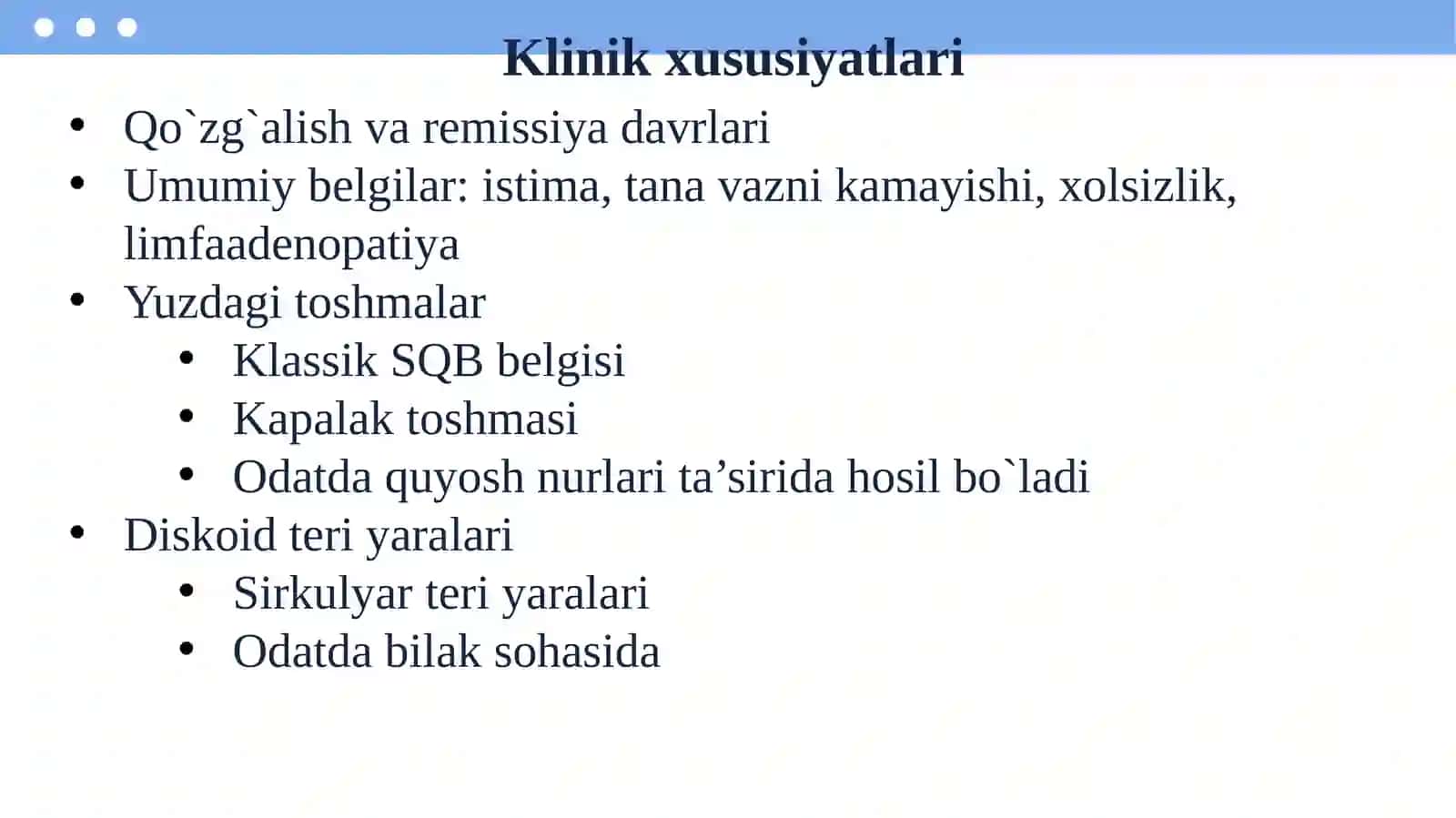 Sistemali qizil boʻricha 3