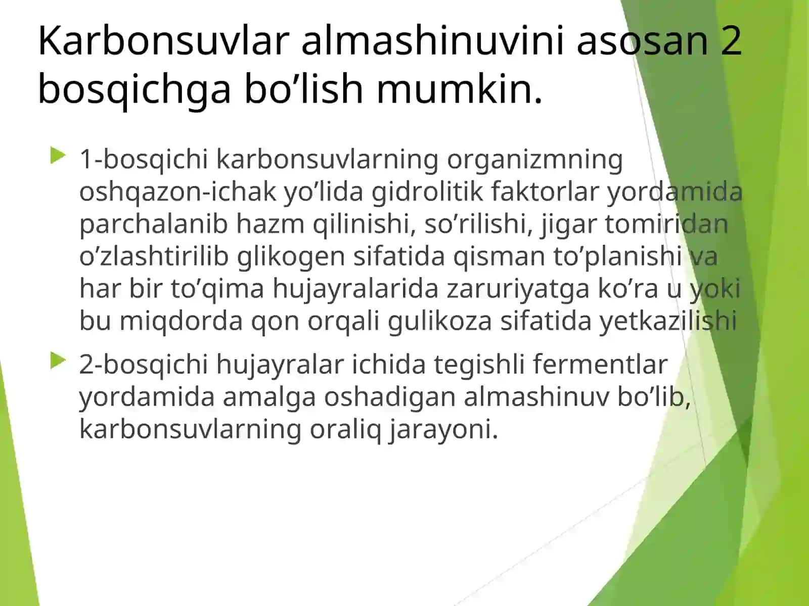 Uglavodlar almashinuvining buzulishi 3