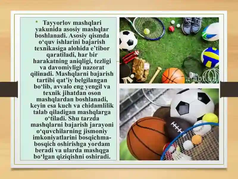 Jismoniy tarbiya darslarida o‘quv ishlari 3