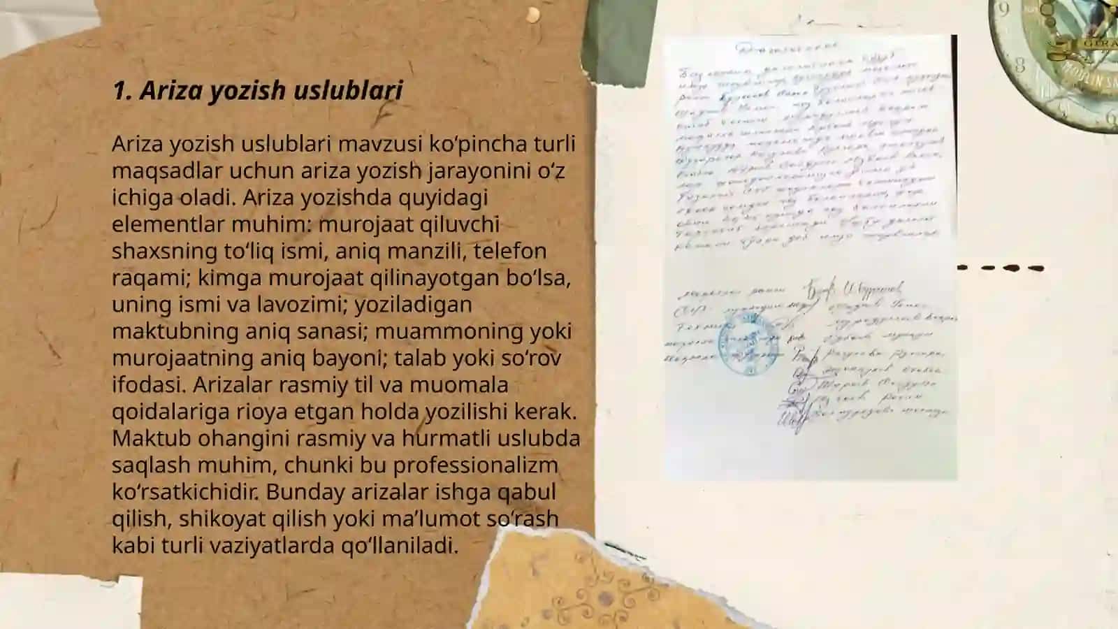 Ariza yozish uslublari 3