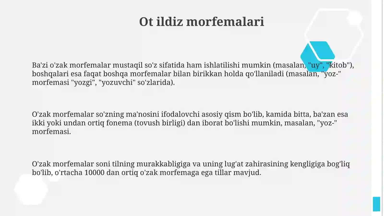Soʻz tarkibi.Asos va asosdosh soʻzlar 3