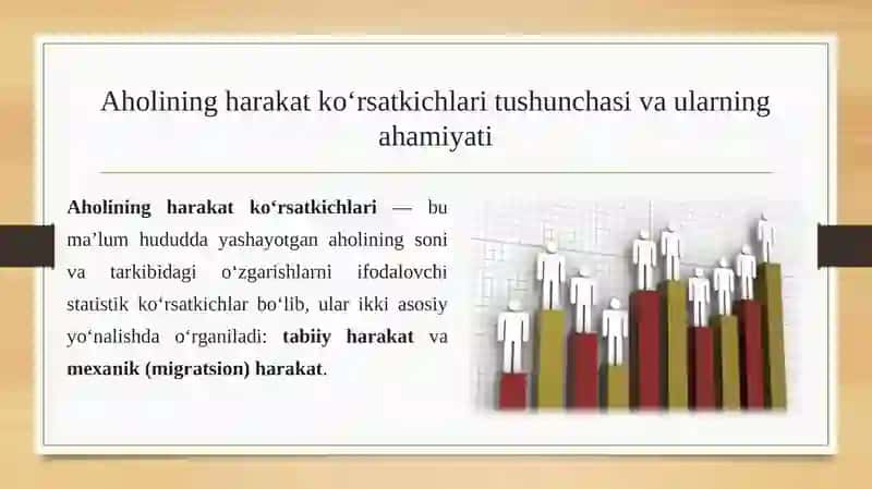 Aholining harakat ko‘rsatgichlari statistikasi 3
