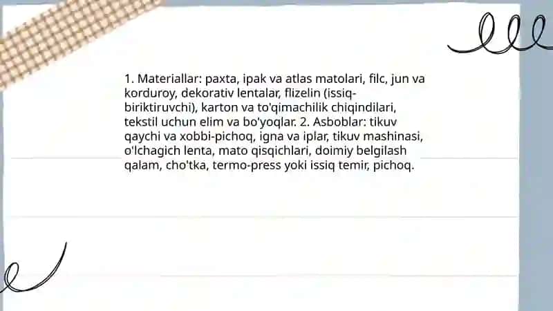 Applikatsiya Usullari va Bezaklar 3